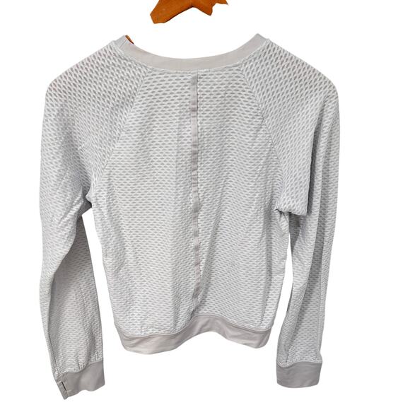 KORAL Sofia Mesh Long-Sleeve Pullover Top in White // XS - Picture 10 of 13